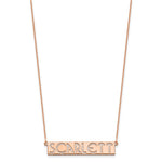 14K Rose Gold 7-9 Letter cut-out Name Bar Necklace view