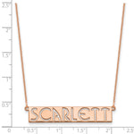 14K Rose Gold 7-9 Letter cut-out Name Bar Necklace view