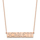14K Rose Gold 7-9 Letter cut-out Name Bar Necklace