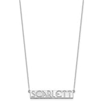 14K White Gold 7-9 Letter cut-out Name Bar Necklace view