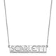 14K White Gold 7-9 Letter cut-out Name Bar Necklace