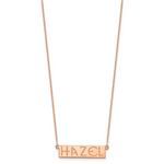 14K Rose Gold 4-6 Letter Name Bar Necklace view