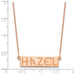 14K Rose Gold 4-6 Letter Name Bar Necklace view