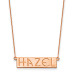14K Rose Gold 4-6 Letter Name Bar Necklace view