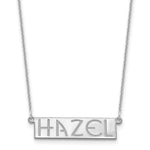 14K White Gold 4-6 Letter Name Bar Necklace view