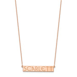 14k Rose Gold 7-9 Letter Name Bar Necklace view 2