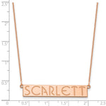 14k Rose Gold 7-9 Letter Name Bar Necklace view 3