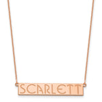14k Rose Gold 7-9 Letter Name Bar Necklace view 1