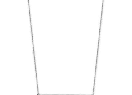 14k White Gold 7-9 Letter Name Bar Necklace (Style XNA1530W)
