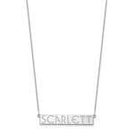 14K White Gold 7-9 Letter Name Bar Necklace view