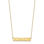 14K Yellow Gold 7-9 Letter Name Bar Necklace view