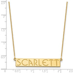 14K Yellow Gold 7-9 Letter Name Bar Necklace view