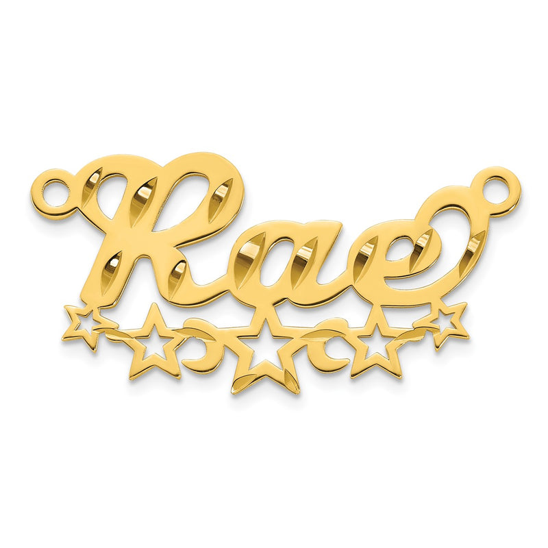 SS/Gold-plated Diamond-cut Cut-out Stars Name Plate