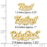 SS/Gold-plated Diamond-cut Cut-out Stars Name Plate view 20