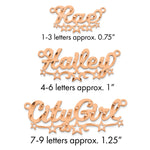 SS/Gold-plated Diamond-cut Cut-out Stars Name Plate view 26