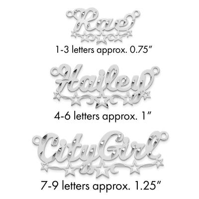 SS/Gold-plated Diamond-cut Cut-out Stars Name Plate