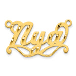 Sterling Silver/Gold-Plated Diamond Cut Sunglass Name Plate view 22