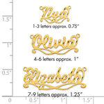 Sterling Silver/Gold-Plated Diamond Cut Sunglass Name Plate view 25