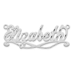 Sterling Silver/Gold-Plated Diamond Cut Sunglass Name Plate view 19