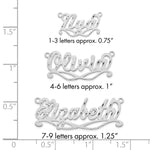 Sterling Silver/Gold-Plated Diamond Cut Sunglass Name Plate view 20