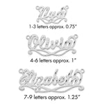 Sterling Silver/Gold-Plated Diamond Cut Sunglass Name Plate view 16