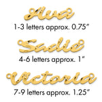 10k Rose Gold Diamond-cut Name Plate view 21