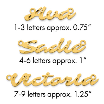 10K Rose Gold Diamond-cut Name Plate