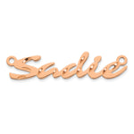 10k Rose Gold Diamond-cut Name Plate view 28