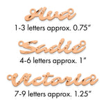 10k Rose Gold Diamond-cut Name Plate view 26