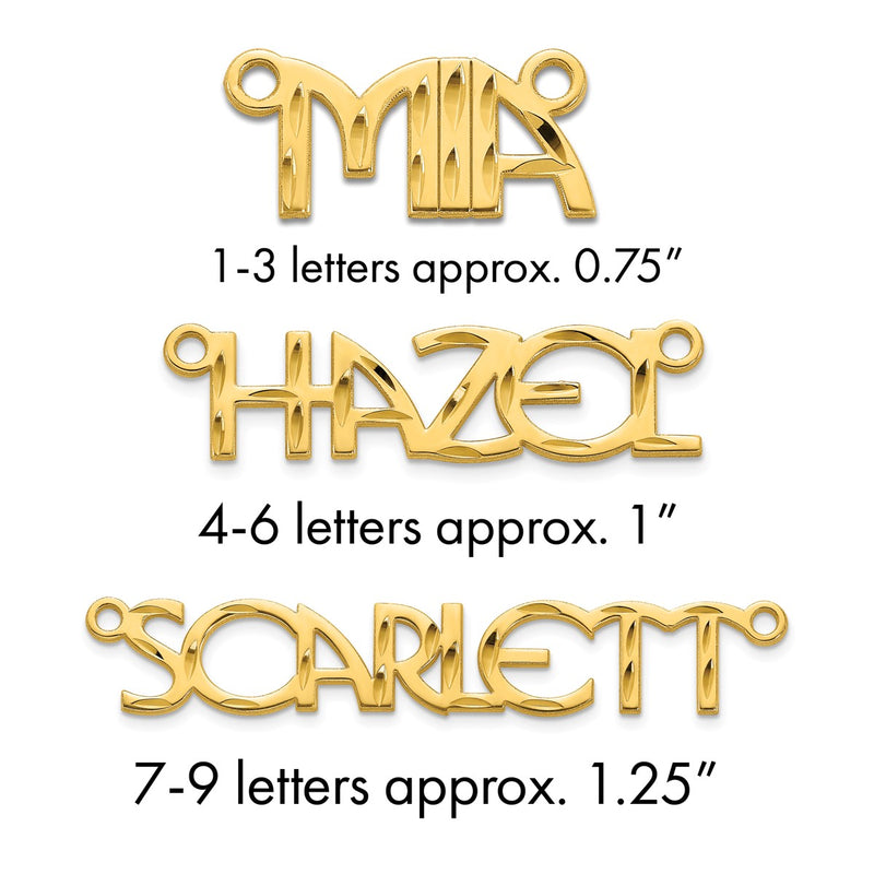 Sterling silver name pendants & charm