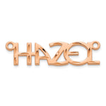 Sterling Silver/Rose-gold Diamond-cut Name Plate view 8