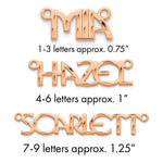 Sterling Silver/Rose-gold Diamond-cut Name Plate view 2