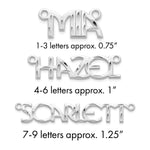 Sterling Silver/Rose-gold Diamond-cut Name Plate view 3