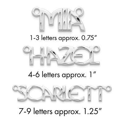 Sterling Silver/Rose-gold Diamond-cut Name Plate