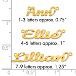 10k Rose Gold Diamond-cut Name Plate view 25