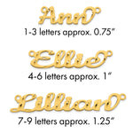 10k Rose Gold Diamond-cut Name Plate view 21
