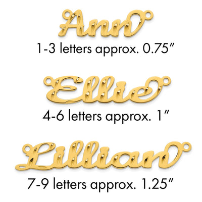 10K Rose Gold Diamond-cut Name Plate