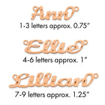 10k Rose Gold Diamond-cut Name Plate view 16
