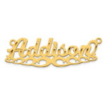 Sterling Silver/Gold-plated Diamond-cut Wave Name Plate view 22