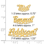 Sterling Silver/Gold-plated Diamond-cut Wave Name Plate view 29