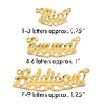 Sterling Silver/Gold-plated Diamond-cut Wave Name Plate view 5