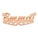 Sterling Silver/Gold-plated Diamond-cut Wave Name Plate view 10