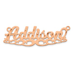 Sterling Silver/Gold-plated Diamond-cut Wave Name Plate view 20