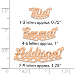 Sterling Silver/Gold-plated Diamond-cut Wave Name Plate view 28