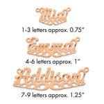 Sterling Silver/Gold-plated Diamond-cut Wave Name Plate view 4