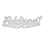 Sterling Silver/Gold-plated Diamond-cut Wave Name Plate view 24