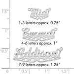 Sterling Silver/Gold-plated Diamond-cut Wave Name Plate view 30