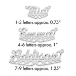 Sterling Silver/Gold-plated Diamond-cut Wave Name Plate view 6