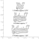 10k White Gold Diamond-cut Heart Name Plate view 5
