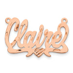 10k White Gold Diamond-cut Heart Name Plate view 13